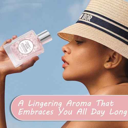 Hair Perfume for Women, Long-Lasting Pheromone Perfume oil Sweet Floral Fragrance, Castor oil & Rose Hydrosol for Nourishing and Hydrating Hair Shine Spray, 1.69 fl.oz