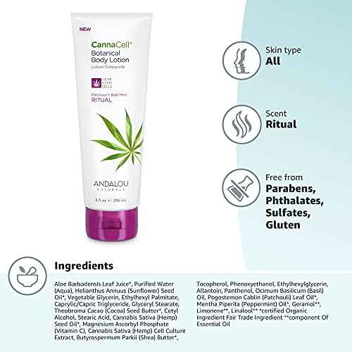 Andalou Naturals, Lotion Body Ritual Cannacell, 8 Fl Oz