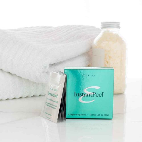 Earthen SkinCare InstantPeel Skin Remover Skin Exfoliant – Safe for Sensitive Skin - 6 Packets/Box (1-Pack)