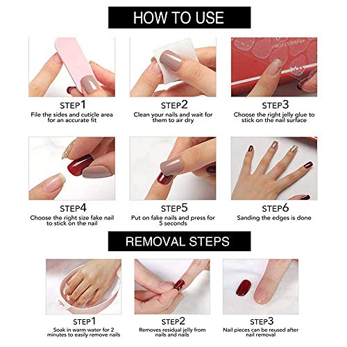 Medium Square False Nails Daisy Press on Nails Gradient Fake Nails Glitter Stick on Nails for Women and Girls 24PCS