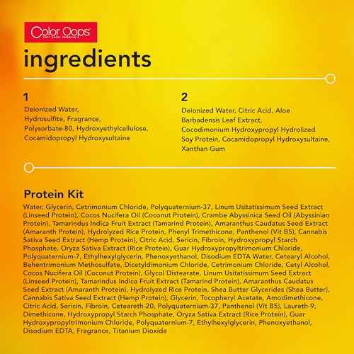Color Oops Extra Conditioning Hair Color Remover and Protein Kit Bundle, Dye Remover Processes in 20 Minutes, Safely Removes Permanent & Semi-Permanent Dye, Protect & Repair Hair