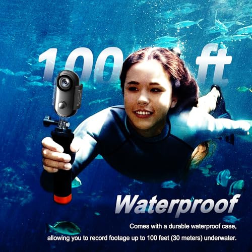 4K Mini Body Camera 128GB - Action Body Cam with Audio & Video- Thumb Hands Free Waterproof Recording Wearable Cameras - POV Worn Portable Personal Camcorder - for Work Travel Pet Walk Swim