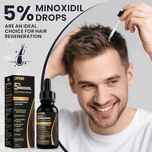 5% Minoxidil for Men Hair Growth Serum Topical Minoxidil Beard Hair Regrowth Thicker Prevent Hair Loss for Thicker Longer Fuller Healthier Hair 3 Bottles of 2oz