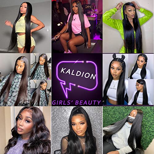 bunGiol 28Inch Lace Front Wigs Human Hair 180% Density 13x4 HD Transparent Straight Lace Front Wigs Human Hair Pre Plucked Brazilian Virgin Hair Lace Frontal Wigs For Black Women