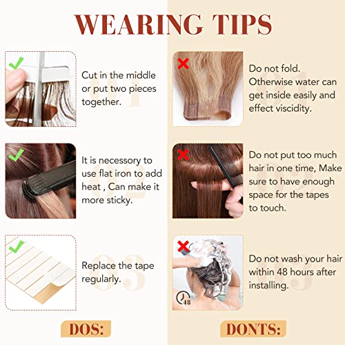 Hairro Tape In Hair Extensions - Human Remy Hair, Adhesive Skin Weft, Natural Glue-in Hairpieces, Full Head Grey, 20 Inch, 50g, 20pcs #GREY