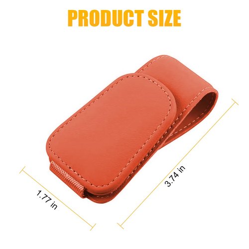 AICEL Sunglasses Holders for Car Sun Visor, Leather Eyeglasses Hanger Mounter, Magnetic Glasses Holder and Ticket Card Clip, Auto Interior Accessories Universal for SUV Pickup Truck