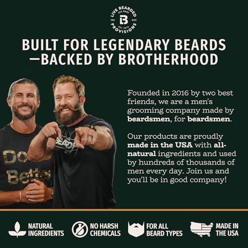 Live Bearded Beard Oil and Butter Grooming Kit Sample Pack with Comb, Bonus Gift - All-Natural Ingredients Shea, Argan, Jojoba - Growth Support - Made in the USA