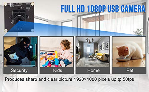 ALPCAM High Speed USB 3.0 USB Camera Module,High Definition 1280 * 1080@50fps USB Camera,2MP Webcam Full HD 1080P USB Camera with IMX291 Sensor,Plug&Play USB Webcam gor Windows,Linux,Raspberry Pi