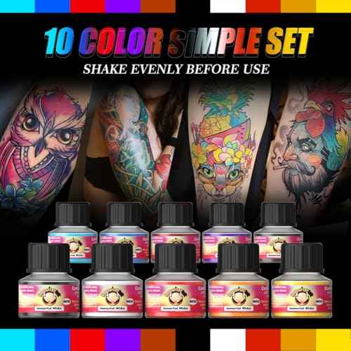 Tattoo Gun Kit Wireless Tattoo Machine Kit, Complete Tattoo Kit with Tattoo Pen Mixed Tattoo Cartridge Needles Tattoo Ink, 1800mAh Battery Power Supply and Customized High-Performance Motor(3.5mm Cam)