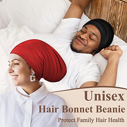OLESILK 100% Silk Dreadlock Cap, Silk Bonnet for Long Hair, Braid Bonnet for Sleeping, Extra Large Bonnet for Women&Men, Loc Cap Hair Cover