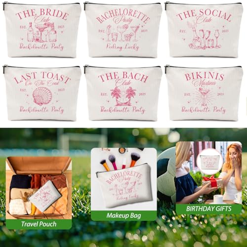 1 Pcs 3 Pcs 4 Pcs Makeup Bag, Girls Trip Gifts Favors Girls Weekend Gifts, Friendship Gifts for Women Bestie Bride