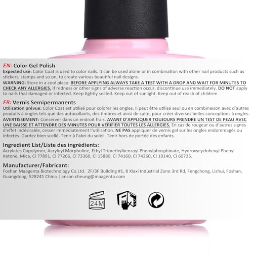 AIMEILI Transparent Icy Jelly Gel Nail Polish Soak Off U V LED Hema Free Nail Polish Vegan Cruelty-free Nail Salon Varnish 6 Color Set Kit of 78