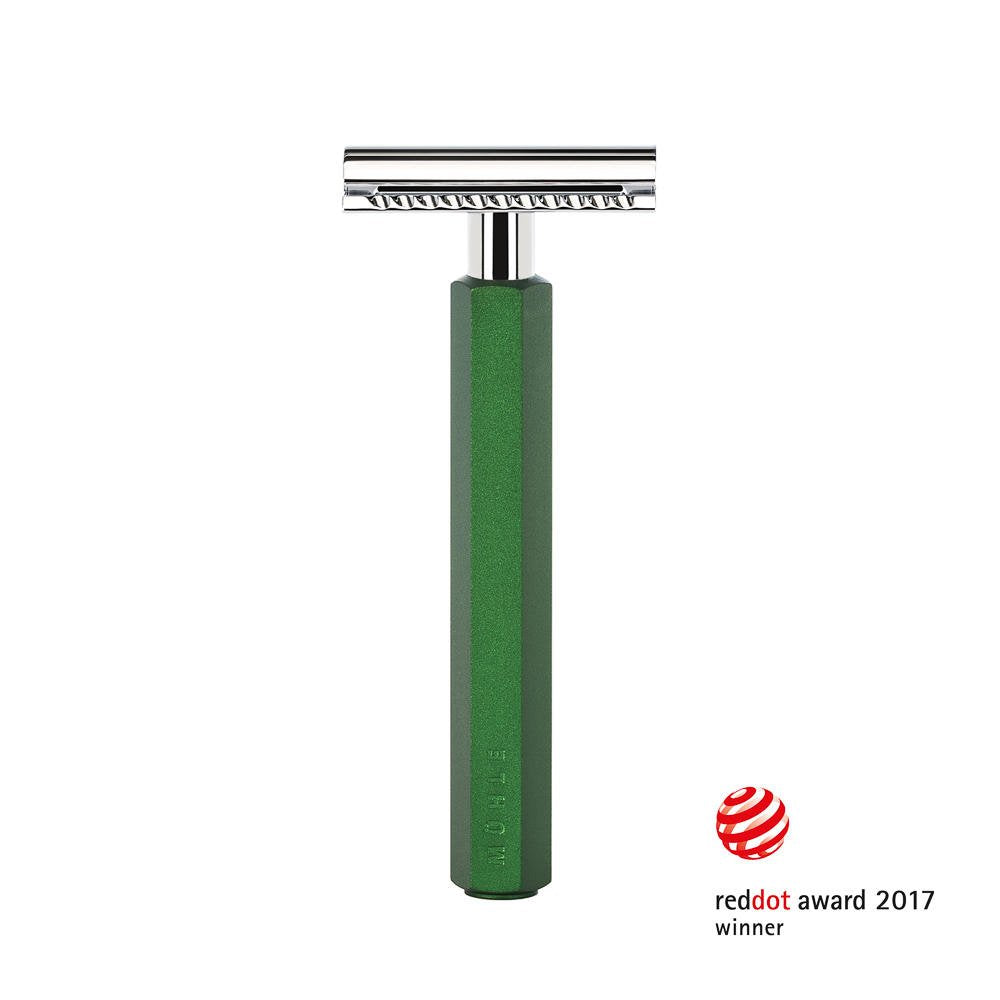 MÜHLE HEXAGON Forest Double Edge Safety Razor (Closed Comb) For Men - Perfect for Every Day Use, Barbershop Quality Close Smooth Shave
