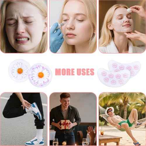 Cooling Eye Mask - Gel Ice Pack Reusable Cooling Eye Pads and Under Patches,Eye Hot Cold Treatment for Redness,Pain Relief Relax.