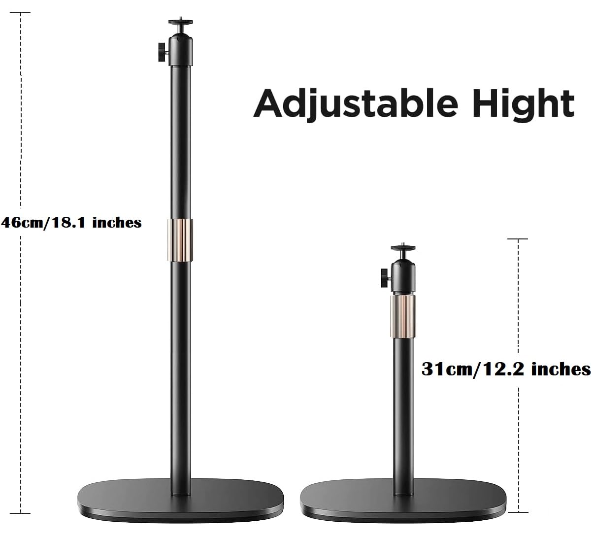 AceTaken Heavy-Duty Webcam Stand, 18-inch Desktop Webcam Tripod Holder Compatible with Razer Kiyo Pro Ultra 4K,Kiyo Pro,Kiyo X,Kiyo 1080p Webcams