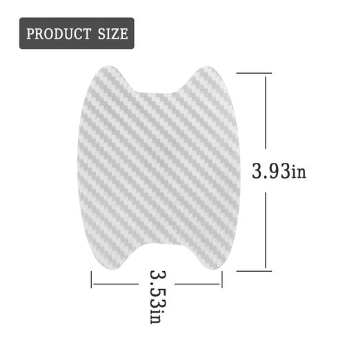 8PCS Car Door Handle Sticker, Carbon Fiber Anti-Scratches Car Door Cup Protector, Non-Marking Auto Door Handle Protective Film for All Cars (Silver/8 PCS)