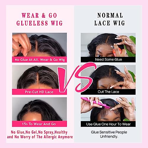 Glueless Wigs Human Hair Pre Plucked Pre Cut 4/27 Highlight Ombre Honey Blonde Curly Wigs Human Hair for Beginners 4x4 Deep Wave Lace Closure Glueless Wigs for Black Women 16 Inch
