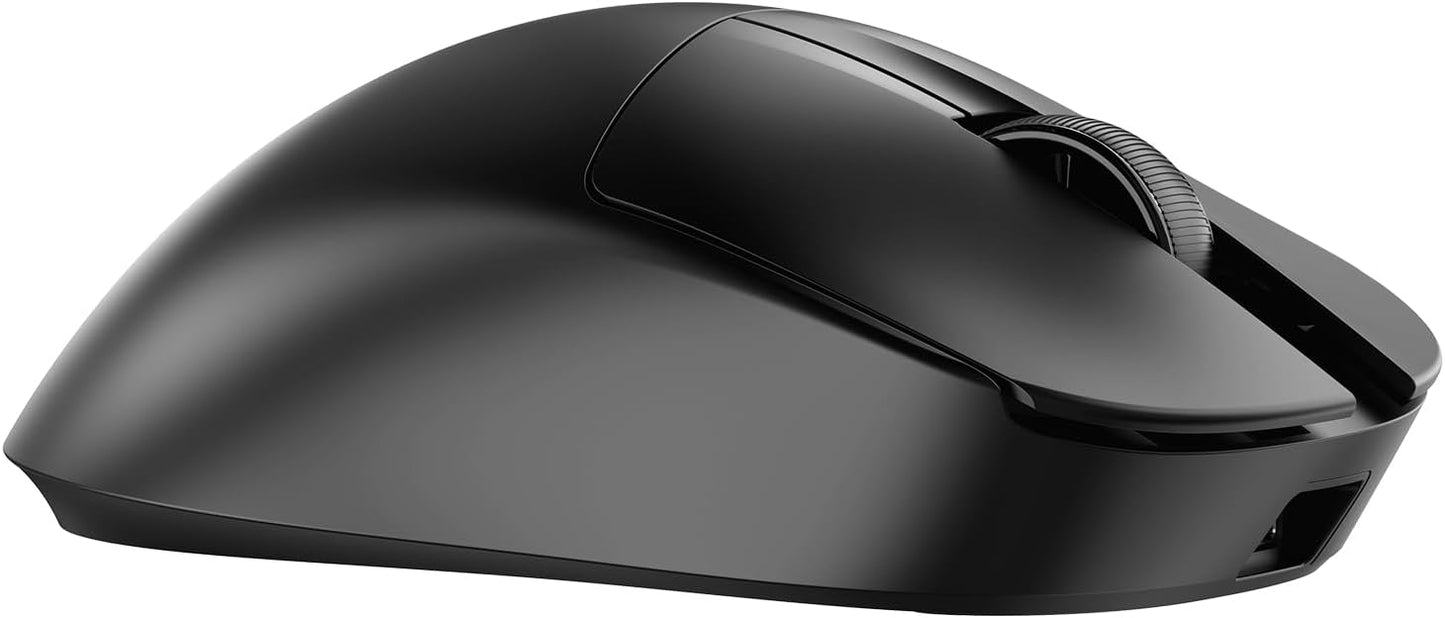 AJ159P MC Triple Mode (2.4G/Wired/Bluetooth 5.2) Gaming Mouse, 12000 DPI, 56g Ultra-Light, Magnetic RGB Charging Dock, Programmable 6 Buttons, Ergonomic Design for Computer Laptop PC, Black
