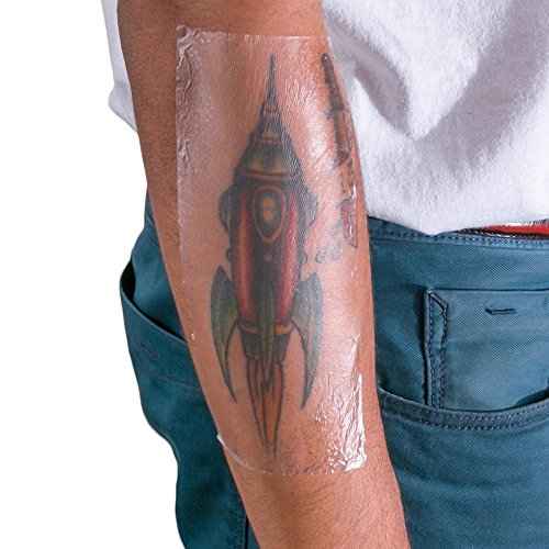Recovery Aftercare Derm Shield Tattoo Cover Up Patch - Latex-Free & Waterproof Tattoo Aftercare Bandage - Transparent Matte Film - Breathable & Flexible - Promotes Healing & Skin Renewal (5.9" x 8?yd)