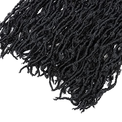 LMZIM 5 Packs 24 Inch Butterfly Locs Crochet Hair for Black Women Soft Distressed Faux Locs Pre looped Pre-twisted Braids (24 inch 5 pack, 1b)