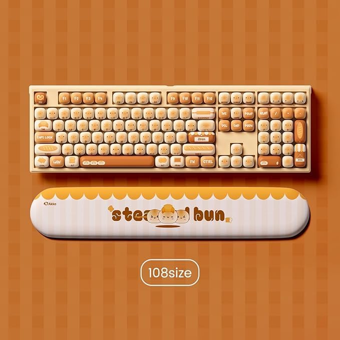 AKKO x MG108B Bun Wonderland Mechanical Keyboard with Wrist Rest Hot-Swappable Multi-Mode Gaming Keyboard with PBT Dye-Sub MOG Profile Keycaps