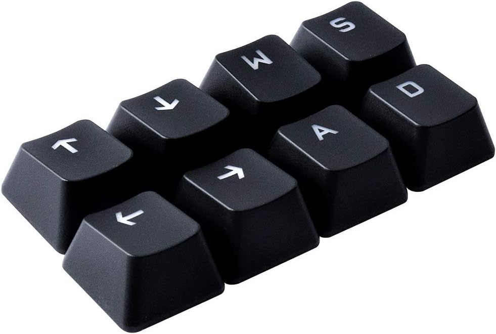 10Keys Corsair FPS Red Backlit Keycaps Replacement for Cherry Key Switches Gaming Keyboards(QWERDF+WASD)