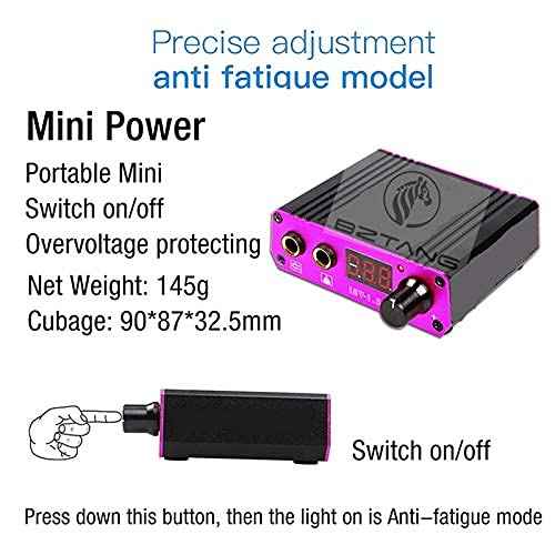 BZTANG Tattoo kit Tattoo Pen DC Interface Rotary Tattoo Machine with Needle Cartridges Power Supply Quiet Body&Art