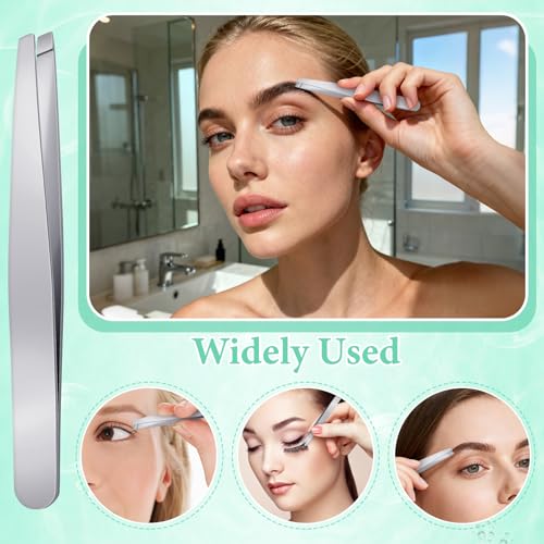 6 in 1 Eyebrow Trimmer Kit, Include Face Razor, Eyebrow Scissors, Tweezer, Double-Ended Eye Brow Brush for Women Men, Gifts for Stocking Stuffers - Transparent