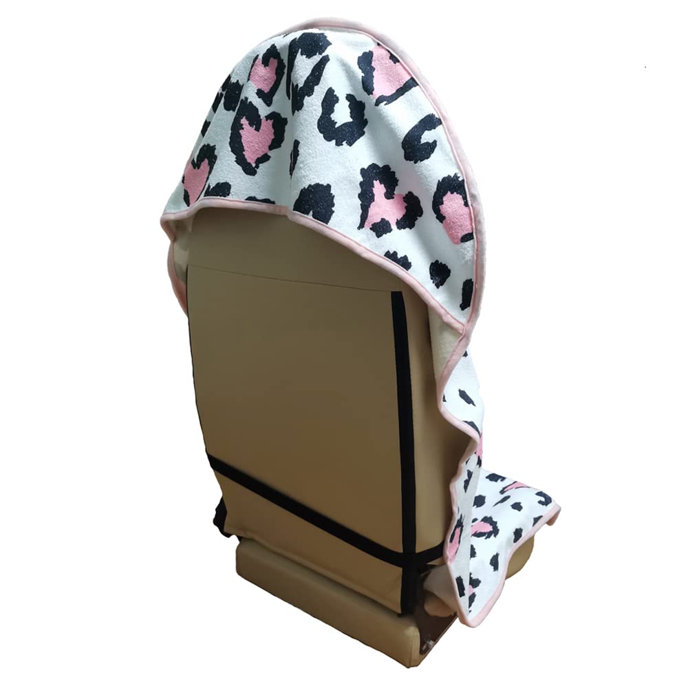 LoyaGour Car Seat Cover Protector Front Seats,for Gym Workout,Running,Swimming,Beach and Hiking,Waterproof Sweat Towel Bucket Seat Covers for Cars SUV Trucks (Leopard Print, 1Pcs)