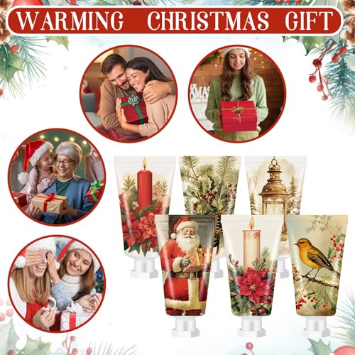 72 Pcs Christmas Lotion Bulk Gift Set, Travel Size Christmas Mini Body Lotion Bulk, Retro Moisturizing Body Cream for Women Homeless Birthday Xmas Gift Stocking Stuffer