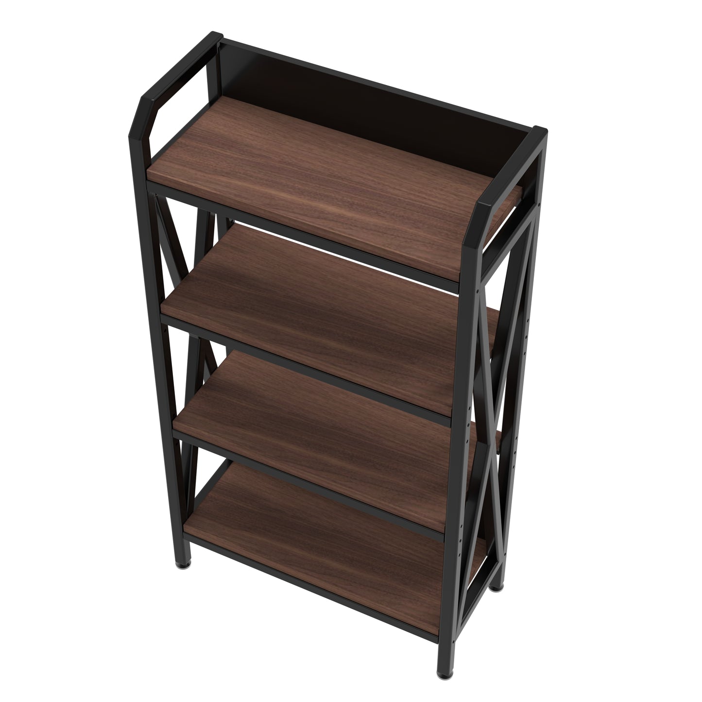 56.3'' Metal and Wooden Bakers Rack - 4-Level Kitchen Storage