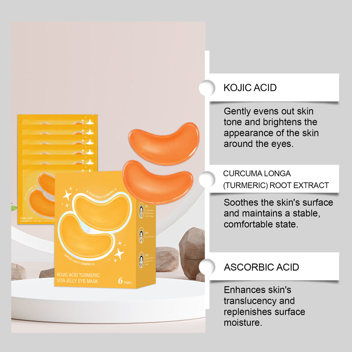 Turmeric Vitamin Eye MaskRefreshing And Non-Sticky