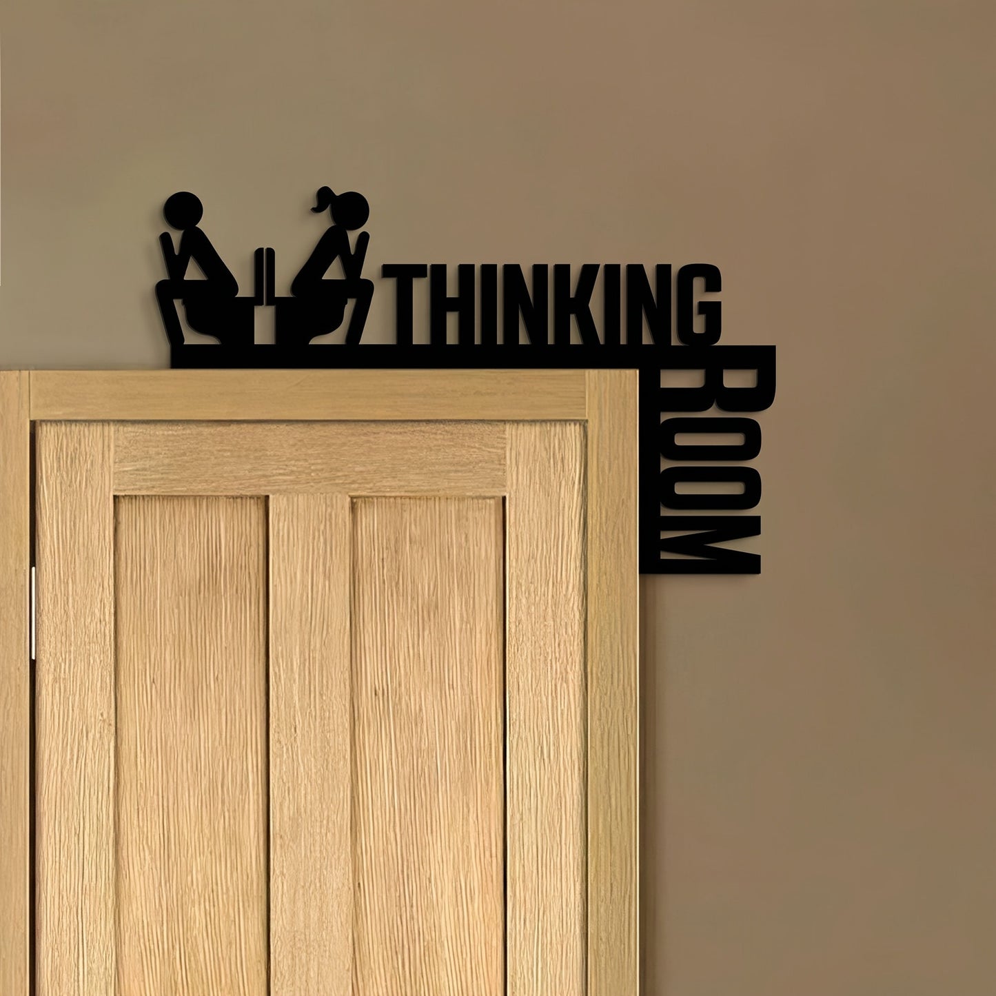 Funny Bathroom Sign - Humorous Metal Toilet Decor