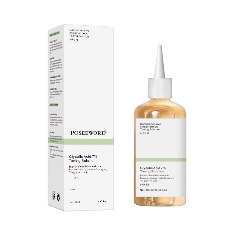 AHA Facial Toner with Glycolic Acid & Aloe Vera - 240ml for Skin Brightening & Acne Control