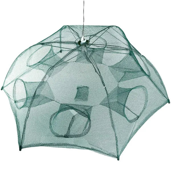 Portable Fishing Trap Net - Foldable Bait Catcher for Shrimp & Crab