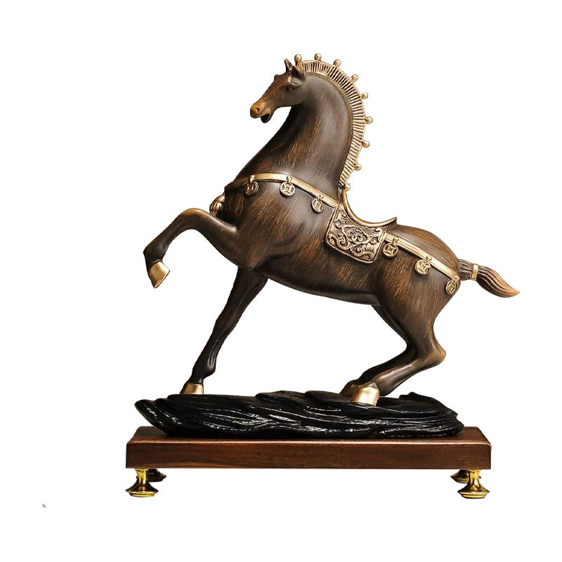 Horse Success Decorative Ornament for Entryway or Living Room - Modern Resin Figurine