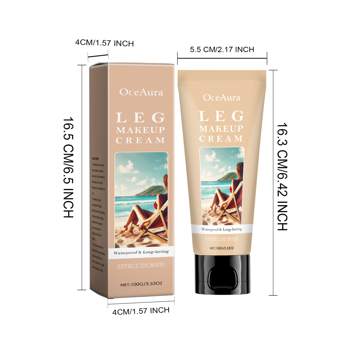 Darkening Foundation Cream for Body Covering 100g - Concealer & Tattoo Cover