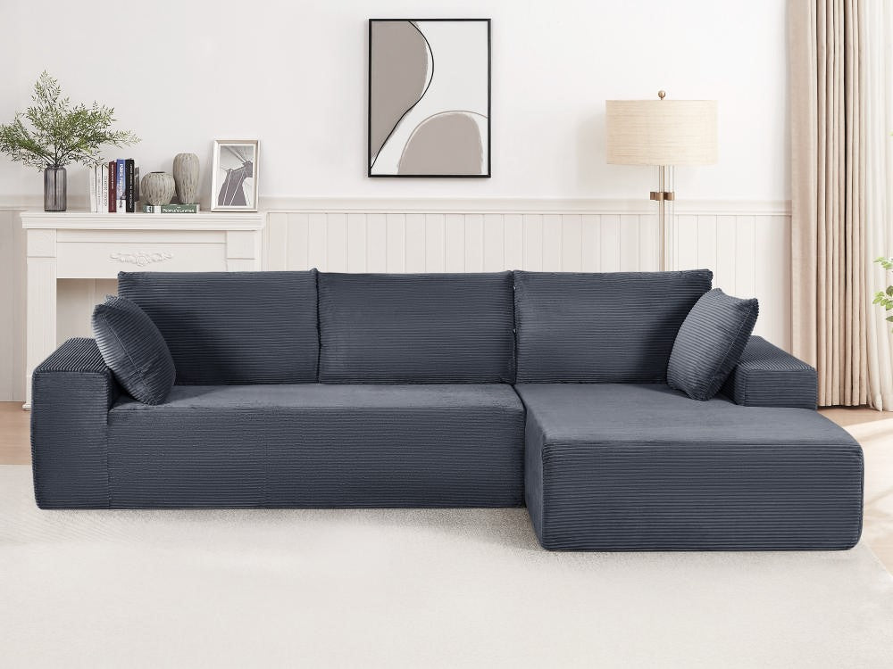 CozyForm Convertible Sectional Sofa In Soft Corduroy, Modern Comfy