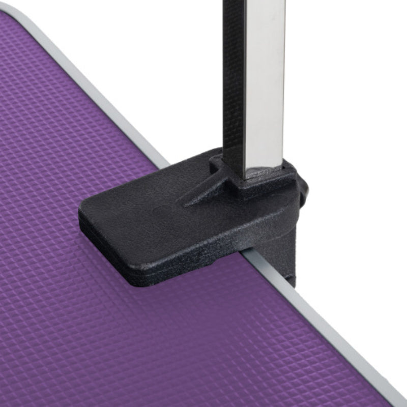 Dog Grooming Table with Stainless Steel Frame Rubber Surface Adjustable Arm