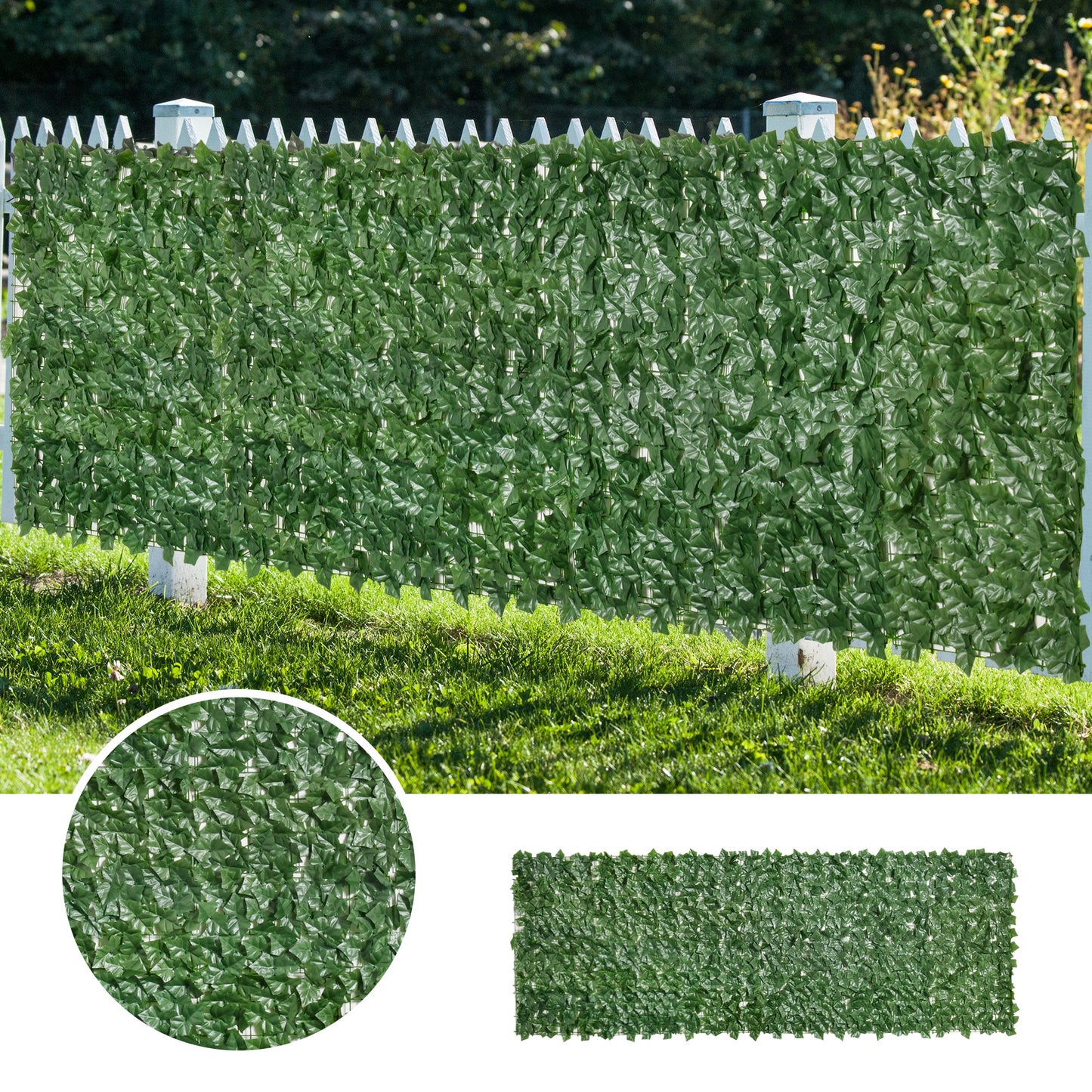 Artificial Grass Wall Panels - 118" x 39" Dark Green Decor