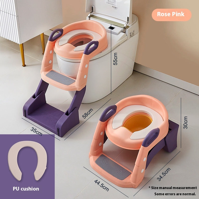 Two-in-One Baby Toilet Ladder with Stable Self-Contained Design - Multiple Colors