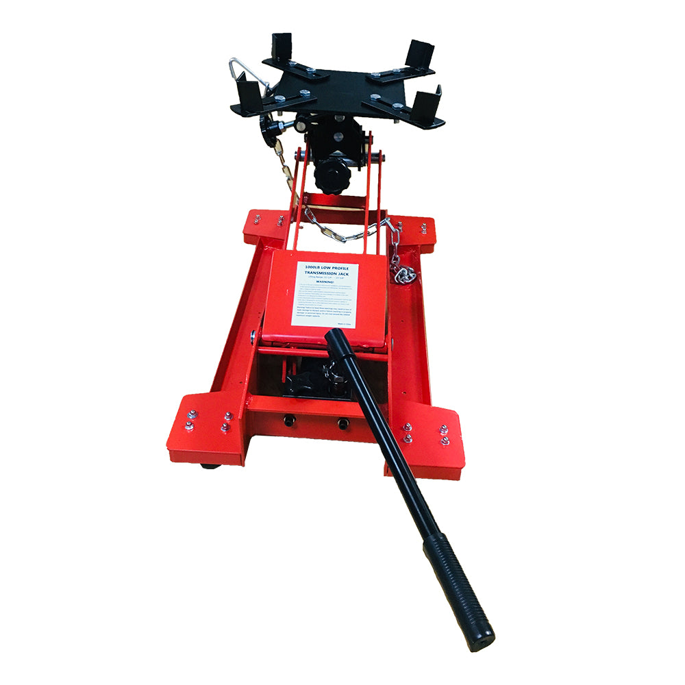 Hydraulic Transmission Jack 0.5 Ton Low Profile Steel Heavy Duty Tool - Red