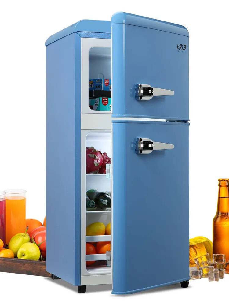 Mini Refrigerator with Freezer, 3.5Cu.Ft Compact Cooler with 2 Doors — Kitchen, Dorm, Office