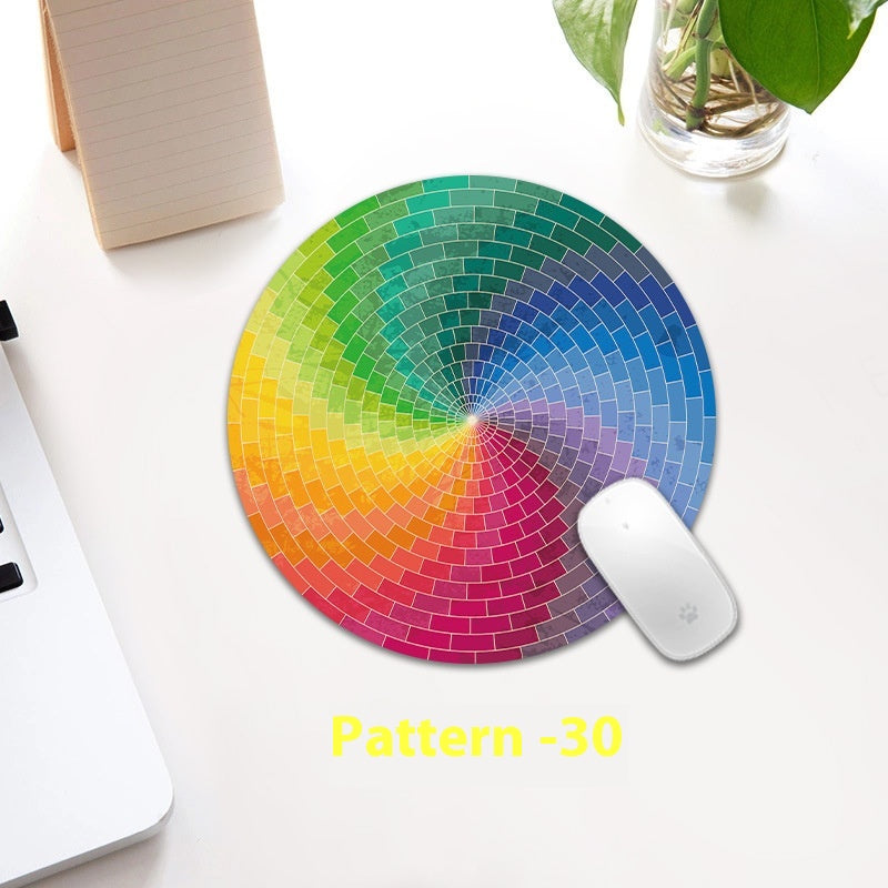 Ethnic Pattern Round Table Mat - Small Thickening Non-Slip Kitchen Accessory
