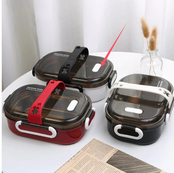 304 Stainless Steel Insulated Bento Lunch Box Layered Sealed Food Container