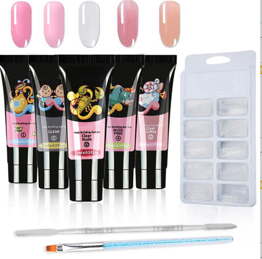 Nail Extension Gel Set - 12 Piece Adhesive Kit