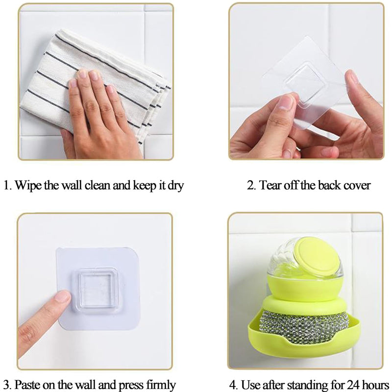 Stainless Steel Scrubber Brush for Pots and Pans - 2 Sets