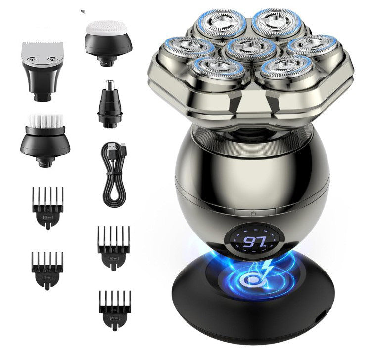 Rechargeable Electric Razor Set with 4 Combs