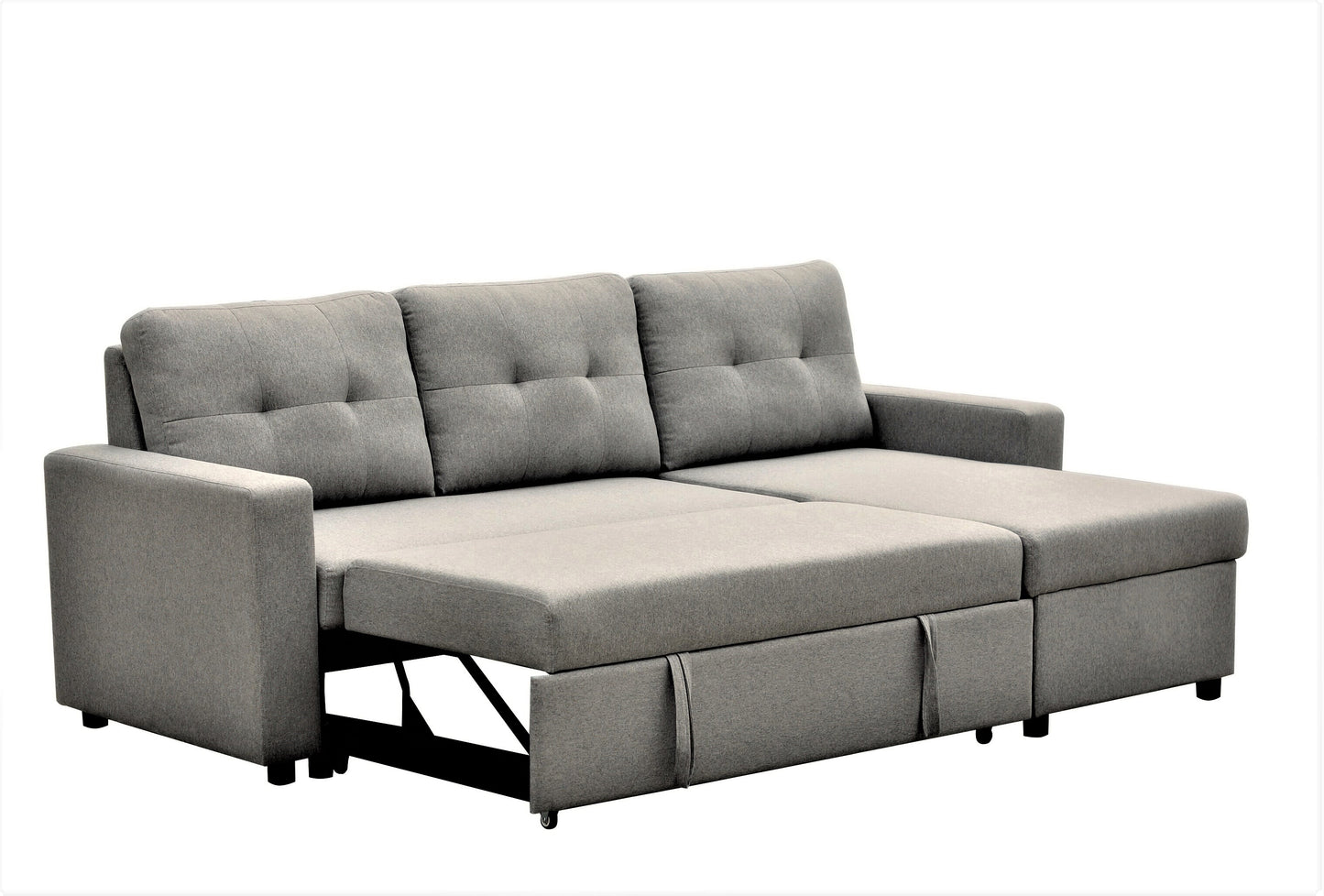 Convertible L-Shaped Sectional Sleeper Sofa Bed, Stylish Apartment
