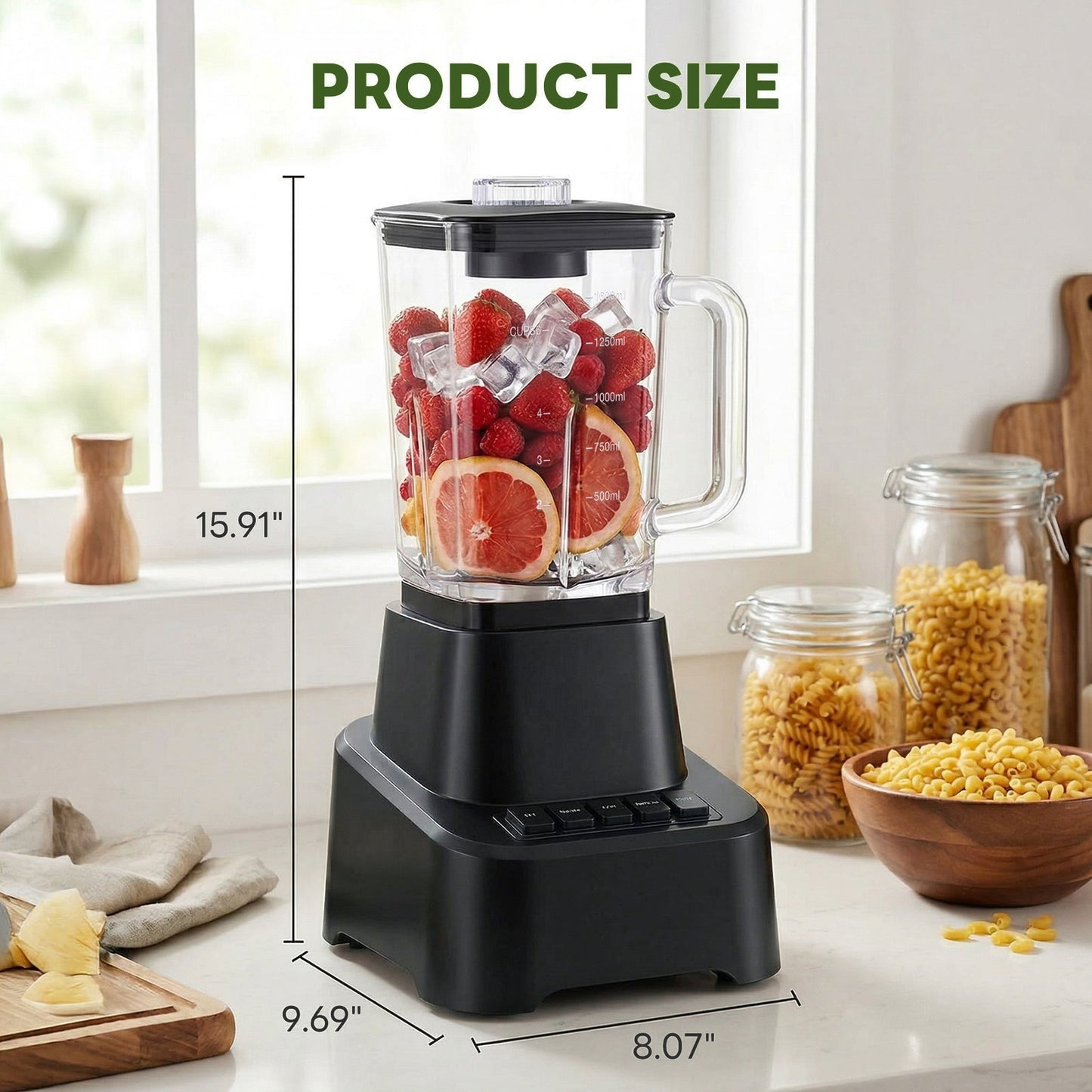 Professional Ice Cream Blender - 54oz Large Glass Cup